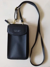 2020 mujeres billetera Color sólido de cuero correas de hombro bolsa teléfono móvil tarjeta grande titulares cartera bolso bolsillos chicas