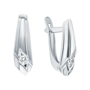 

Gold earrings with diamonds sunlight sample 585