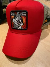 Capslab-Gorra de malla con diseño de Bugs Bunny para hombre y mujer, gorro de béisbol con diseño de pantera ajustable, de dibujos animados Snapback, unisex