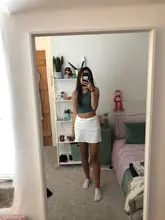 Minifalda de los 90 para mujer, ropa de playa a la moda Y2K, accesorio blanco, faldas plisadas Harajuku, de cintura alta, para verano