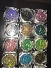 12 unids/set uñas polvo escamas iridiscentes lentejuelas oro plata Super brillante lentejuelas uñas artísticas manicura Decoración