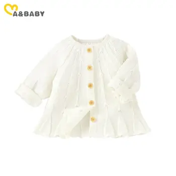 

Ma&Baby 0-24M Newborn Infant Baby Girl Knitted Coats Autumn Winter Long Sleeve Tops Warm Jackets