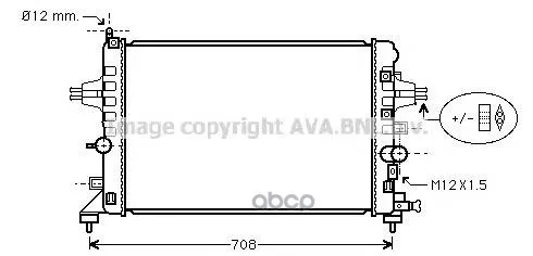 Ava Ola2363_радиатор Системы Охлаждения! Мкпп Opel Astra H/Zafira 1.6/1.8 04 Ava Ola2363 Ava арт. OLA2363