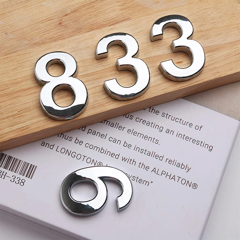 Self Adhesive Numbers for Outdoor Exterior House Numbers Signs on the Door Mailbox Numbers 0-9 Apartment Office Hotel Room house number signs door signs house numbers number plate