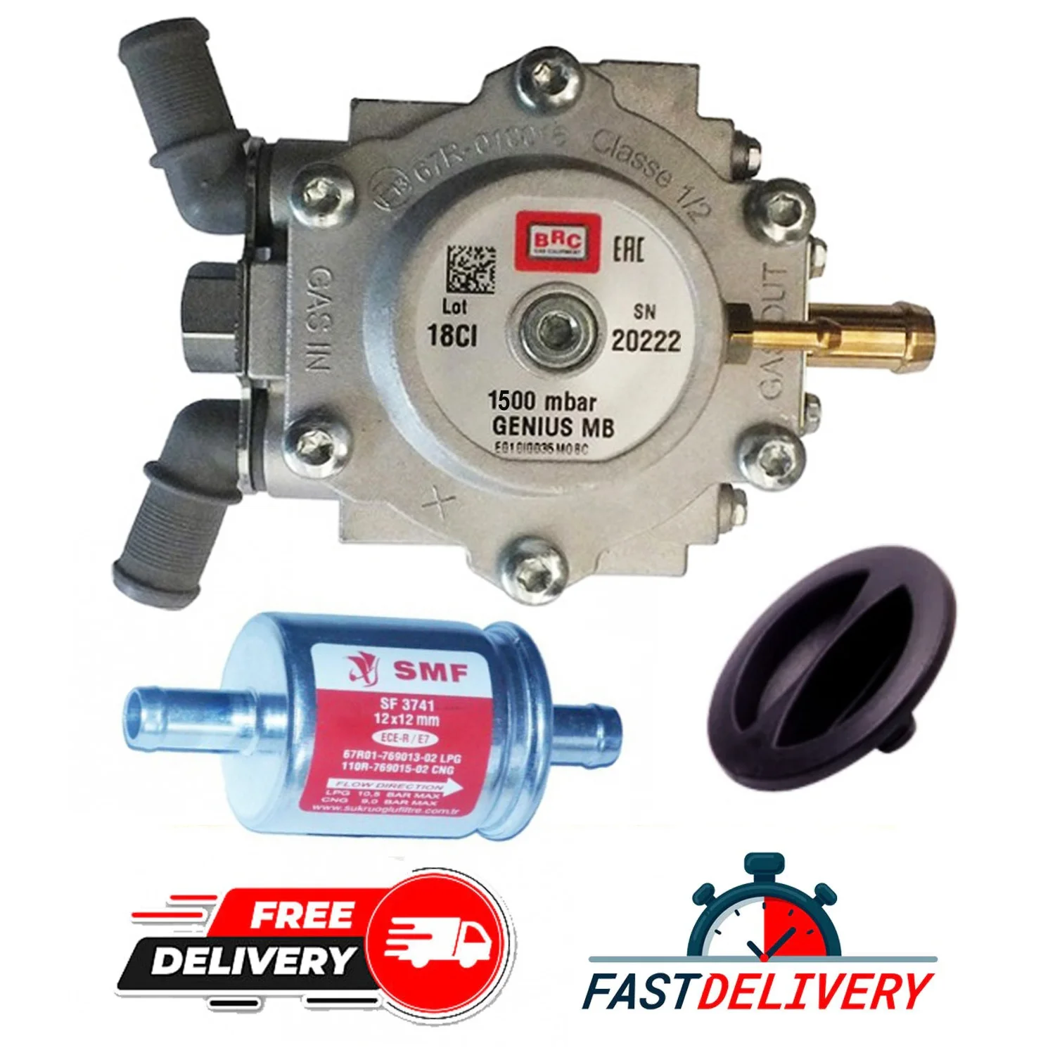 BRCRefurbishedGenius12001500MbPressureRegulatorLPGCNGGPLVaporizerWith1Year