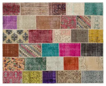

Handmade Natural Vintage Patchwork Area Rug 245x306 Cm-8'0''X10'0''