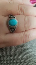 Anillo Vintage de piedra Natural antigua para mujer, joyería de regalo, anillo de dedo de turquesas azules para mujer, anillos de aniversario de bodas