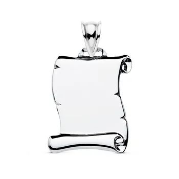 

Pendant 18k white gold parchment 22mm. Smooth Edge [AC0941]