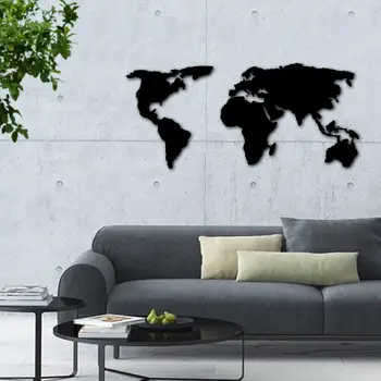 

Linewallart Filled Metal World Map