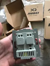 Jiubei Panel de cristal blanco 2A de puerto Dual USB adaptador/cargador de pared de enchufe de carga con adaptador de pared USB enchufe de la UE hembra Pow