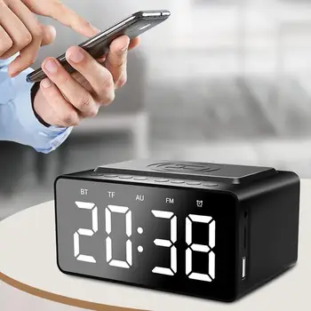 

S91S Alarm Clock Speakers HIFI STEREO Wireless Bluetooth Speaker Clock Projector Smart DIY Rechargeable 2000mAh LED TF FM Radio