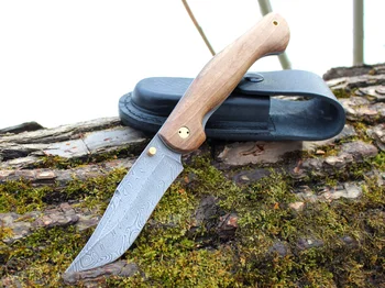 

Knife folding Asian with a blade of forged Damascus Steel