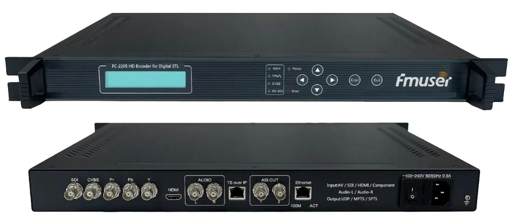 Fmuser FC2205 HD SD видео аудио кодер AV+ HDMI+ SDI+ YPbPr in