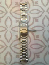 Correa de reloj de acero inoxidable, 18mm, 20mm, 22mm, 24mm, correa de reloj de extremo curvado, hebilla de doble bloqueo, correa de muñeca de repuesto