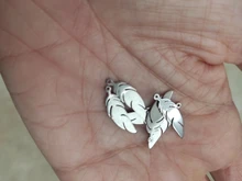 30 unids/lote 25x6mm 20x6mm encantos 316 pluma de acero inoxidable hojas hoja Linda para COLLAR COLGANTE encantos diy fabricación de joyería