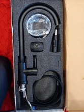 Onyzpily-grifo mezclador de níquel cepillado, un solo orificio extraíble de caño, mezclador de fregadero de cocina, cabezal rociador de corriente cromado/cocina negra