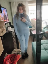 Suit Pant Knitted MVGIRLRU Sweater Winter Womens Warm Wool Soft Pullover