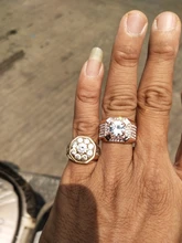 FDLK-anillo lujoso de oro rosa para hombre, piedra Natural de cristal, regalo de aniversario para novio, banda de boda de compromiso para banquete