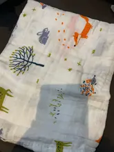 Manta de muselina para bebé, pañal de algodón de 120cm x 110cm, mantas para recién nacidos, gasa para el baño, saco de dormir para bebé, funda para cochecito