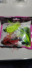 Señuelos de Pesca con plantilla, 5 uds., cebo Artificial para Pesca, falda, plantillas de Pesca de goma, cabeza de Pesca, Buzz Swim Bass Jig 7g /10g/14g 1/4oz 3/8oz 1/2oz