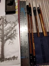 Umitive-Juego de 5 unidades de pinceles de caligrafía China tradicional de bambú, arte de escritura, suministros de pintura