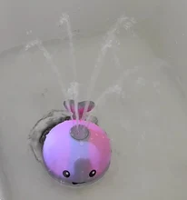 Ballena eléctrica de inducción para niños pequeños, juguetes de baño con aspersor de música, luces coloridas, juguetes de agua