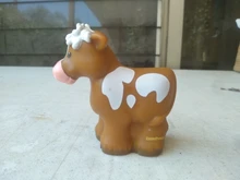 Figuras de Fisher para niños, mini personas, animales del zoo, ballena, león, juguetes de figuras de personajes animados, regalo de Navidad, 1 ud.