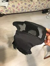 Nueva táctica máscaras de Airsoft Paintball CS plegable media cara de acero de bajo carbono de malla de estilo militar cómodo oreja máscara protectora