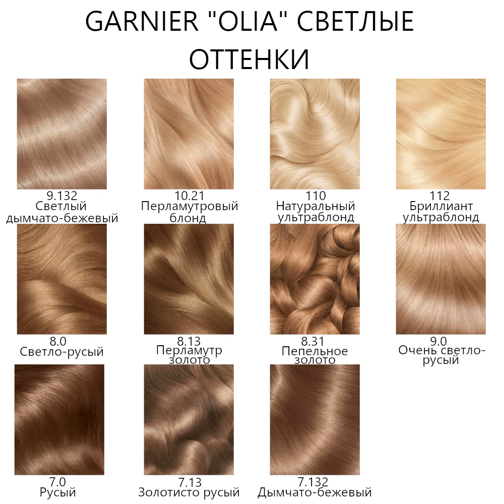 Garnier Стойкая крем краска для волос &quotOlia&quot с цветочными маслами без аммиака