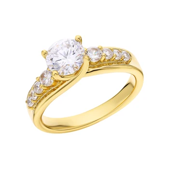 

Silver ring with cubic zirconia sunlight sample 925