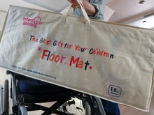 Estera de juego infantil brillante para bebés, 200cm x 180cm x 1cm, almohadilla plegable para gatear, XPE, para el hogar, exteriores, juego de rompecabezas impermeable