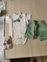 Ropa de verano para bebé, trajes de cumpleaños para caballero, vestido de fiesta de recién nacido, algodón suave, sólido, Rmper + Pantalones con cinturón, conjunto para niño pequeño