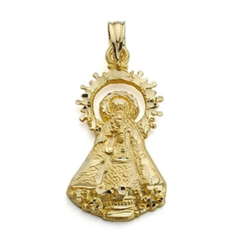 

18k gold pendant Virgin Castellar silhouette 25mm. [7089]