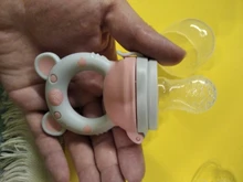 Chupete con mango de oso para bebé, alimentador de silicona de grado alimenticio PP, mordedor de tetina para entrenamiento de leche, fruta fresca, 1 Uds.