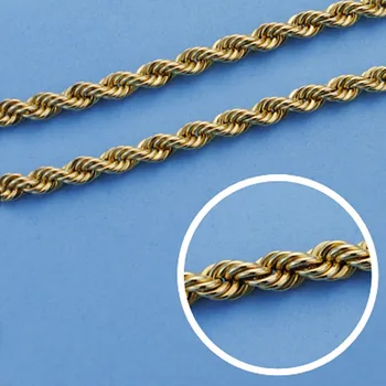 

Lace 18k gold chain salomónico 50cm. Normal 4mm. [AA1582]