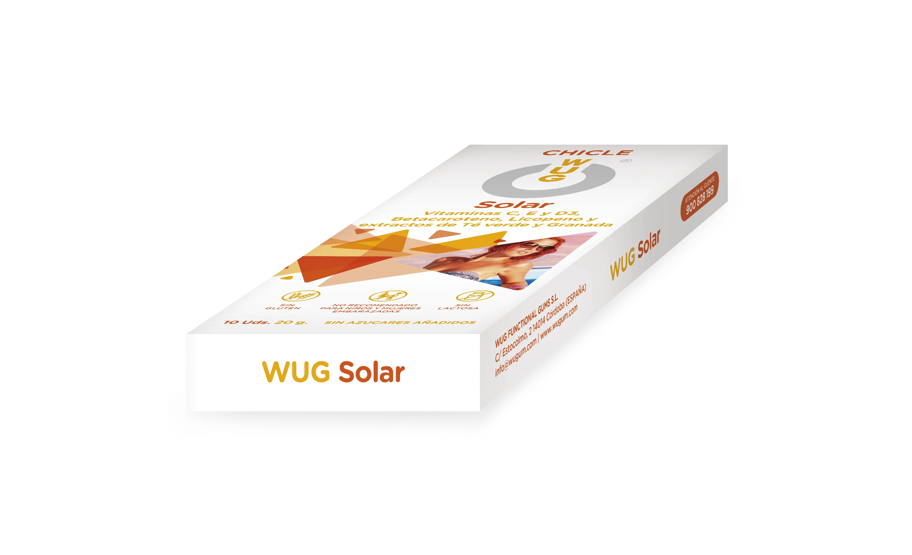 Жевательная резинка бронзатор WUG top 10 дисков