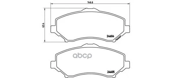 Комплект Тормозных Колодок Дисковый Тормоз Brembo P11022 Brembo арт. P11022