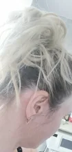 SARLA-moño fruncido para pelo postizo, banda elástica para moño, extensión sintética, postizo rizado, Donut, pelo Afro