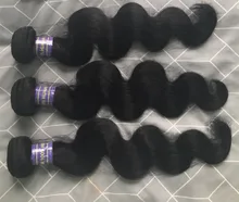 Longqi-mechones de pelo ondulado brasileño extensiones de pelo ondulado mechones Remy, pelo Natural negro, extensiones de cabello humano mechones de 8 - 30 pulgadas