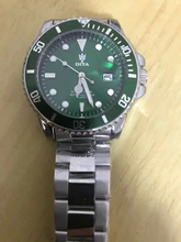 Reloj de cuarzo deportivo para hombre, cronógrafo de pulsera de acero inoxidable, resistente al agua, color verde, Masculino