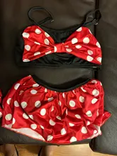 Bañador de Minnie para niñas pequeñas, conjunto de Bikini de dos piezas, traje de baño de bebé, ropa de playa para niños de 0 a 5 años