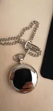 Reloj De bolsillo Retro De plata clásica para hombre, pulsera De mano De cuarzo pulido con cadena colgante, De bolsillo liso, regalo