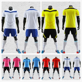 

Custom Men Youth Football Jerseys Shorts Set Boys Adult Kids Training Uniforms Kit Team Children Sport Suits Soccer Sweatshirts