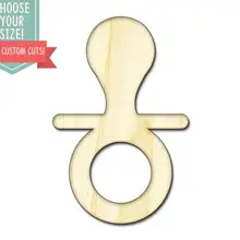 Пустышка, детский душ, на заказ, выберите свой размер, лазерная резка, Деревянные Художественные принадлежности, Настенный декор, свадебная детская DCS0533