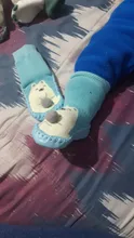 Calcetines de algodón con suela de goma para bebé recién nacido, calcetín divertido
