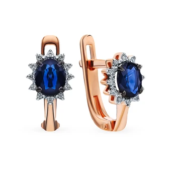 

Sunlight gold earrings with sapphires and diamonds