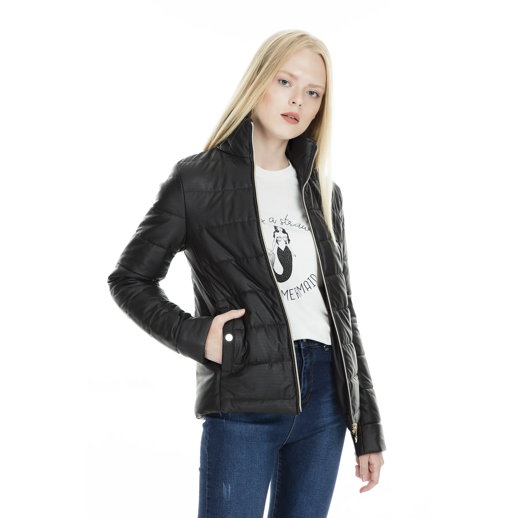 

U.S. Polo Faux Leather Jacket WOMEN LEATHER JACKET G082SZ035P01 WP8030D