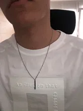 Collar de barra rectangular para hombre, cadena de acero inoxidable, resistente al agua, regalo de joyería, novedad de 2020