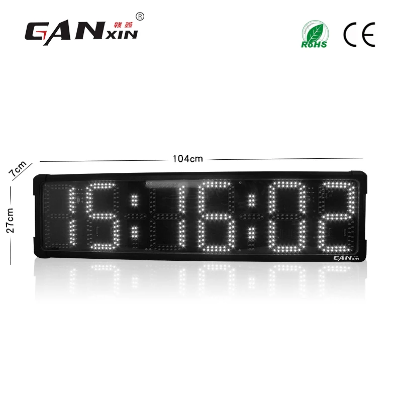 GO6T-8W Ganxin 8 дюймов 6 цифр открытый интервальный таймер светодиодный таймер обратного отсчета с секундомером - Цвет: GO6T-8W