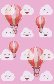 

Clouds and Flying Balloon Patterned Carpet ,Non Slip Floor Carpet,Teen's Carpet,Kid's Carpet,Turkish Rug